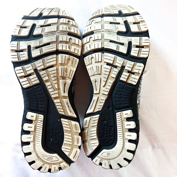Brooks Women's Adrenaline Gts 21 White/Grey/Black Running Shoes Size 11 Medium - Picture 9 of 14